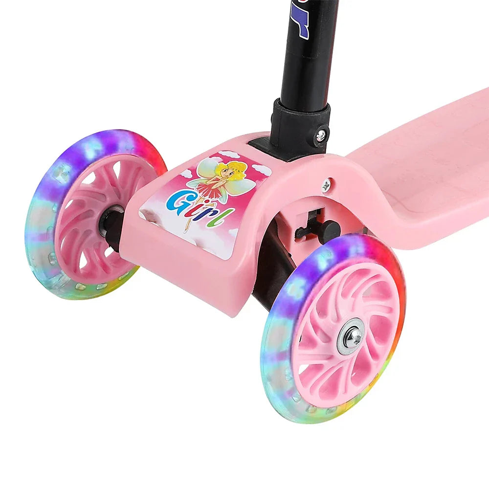 Folding Kids Scooter Tricycle Ride Toys with Flashing Light Wheels